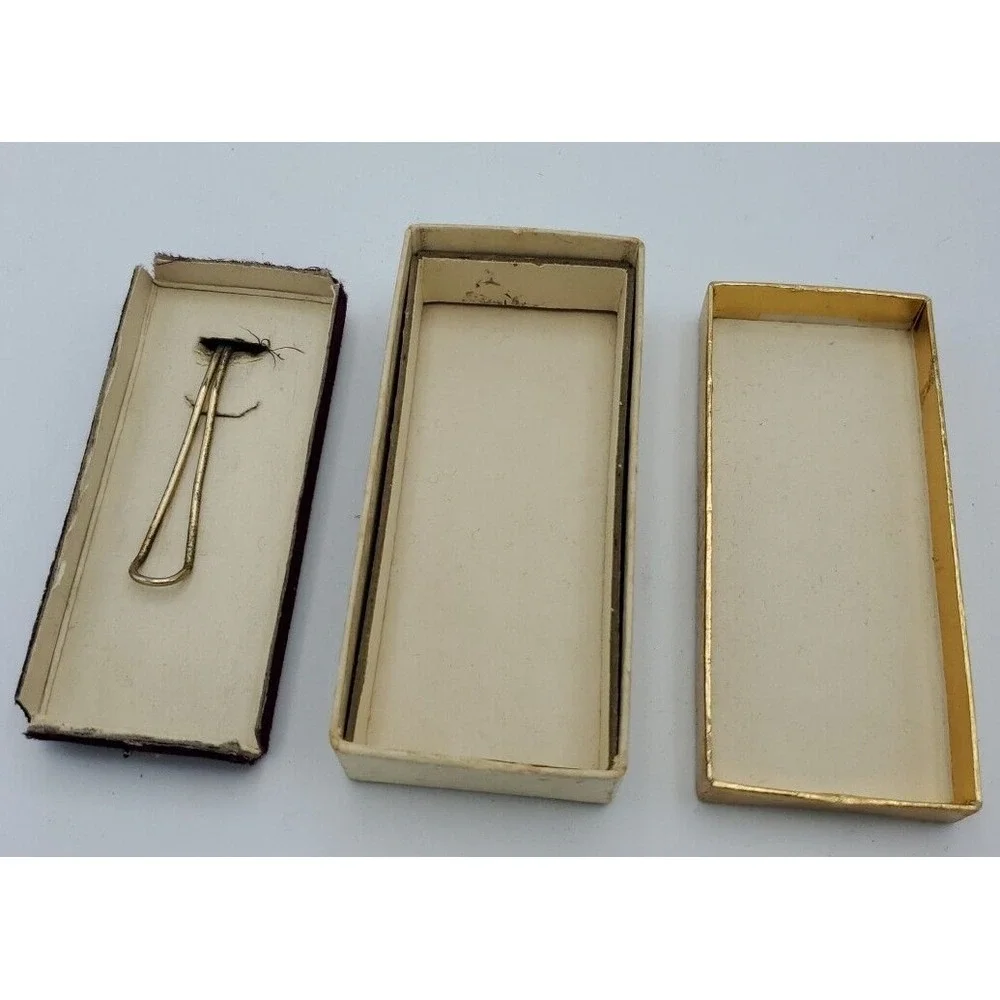 Mechanical Pencil Tie Clip Anson Red Stone Vintage with Original Box READ‎